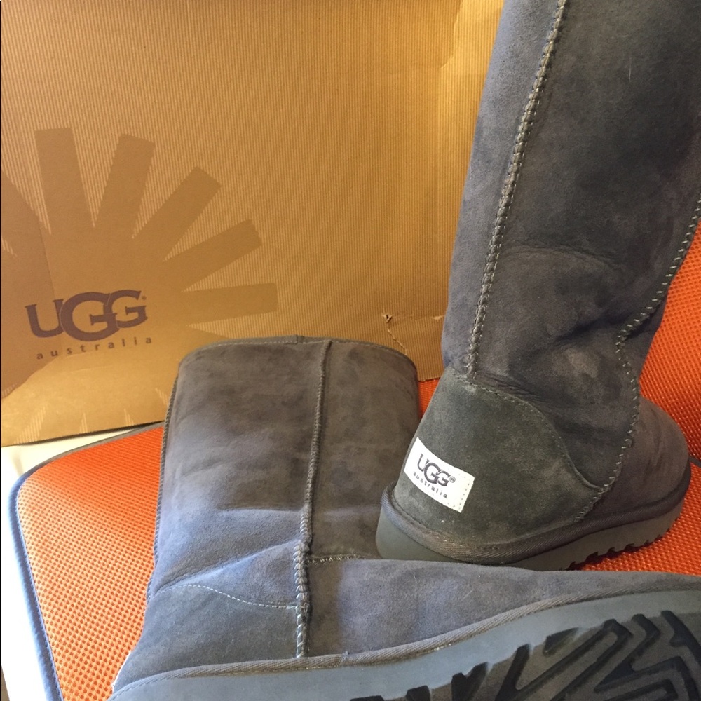 Tall Grey Ugg boots